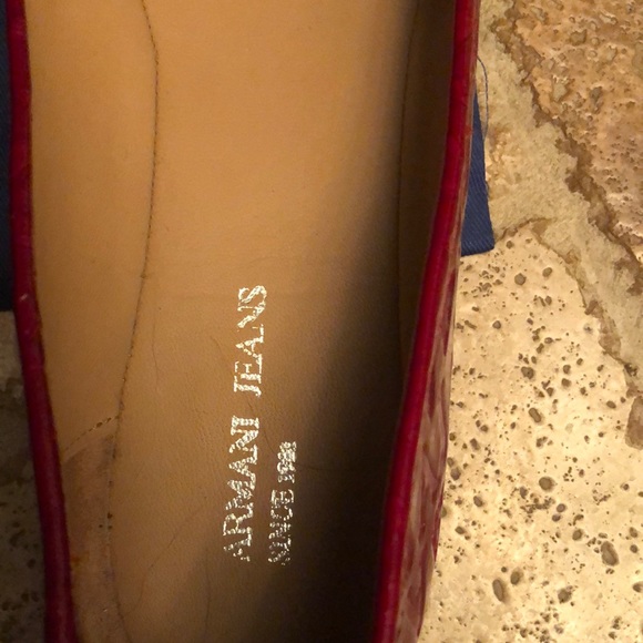 Ladies size 8 Armani jeans patent ballet flat - Picture 4 of 7